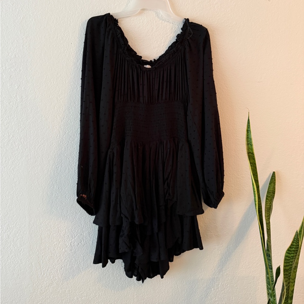 Princess Polly Black Ruffle Dress